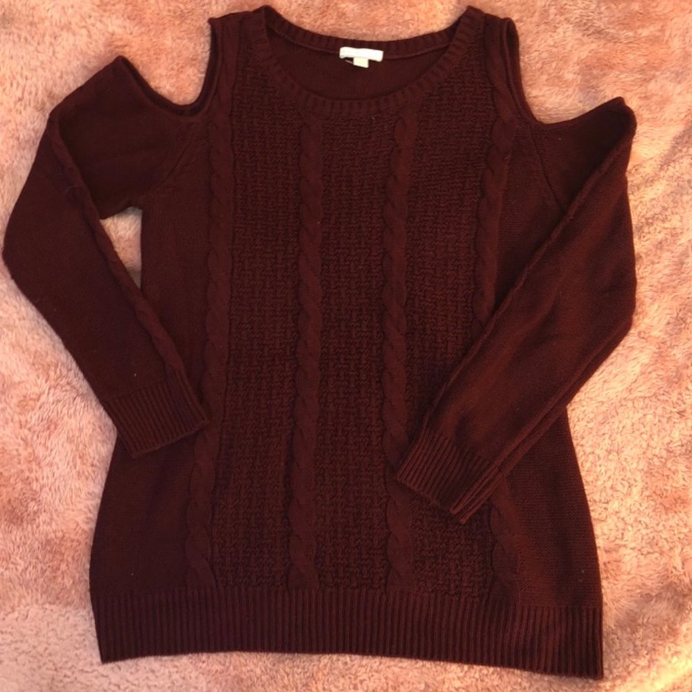 New York & Co. Cold-Shoulder Sweater